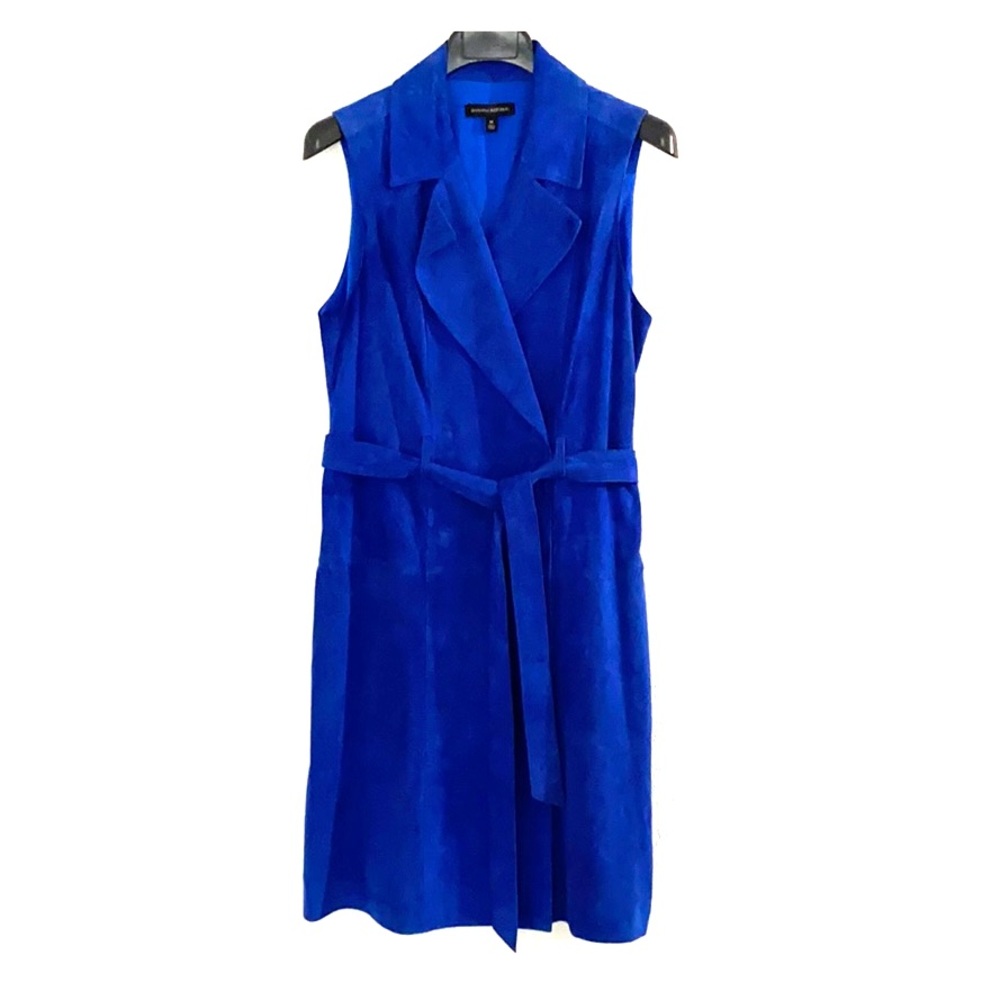 Suede trench dress
